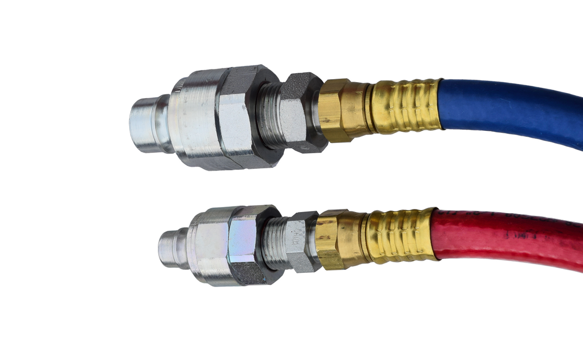 Two Part Supply Hose Quick Connect Fittings at Inlet & Outlet